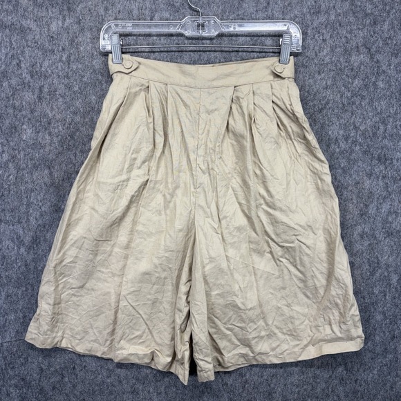 Brooks Brothers Pants - Vintage Brooks Brothers Linen Shorts Women's 4 24 x 10 Tan Harem Preppy